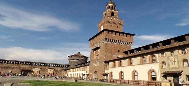 Sforza castle in Milan, Italy